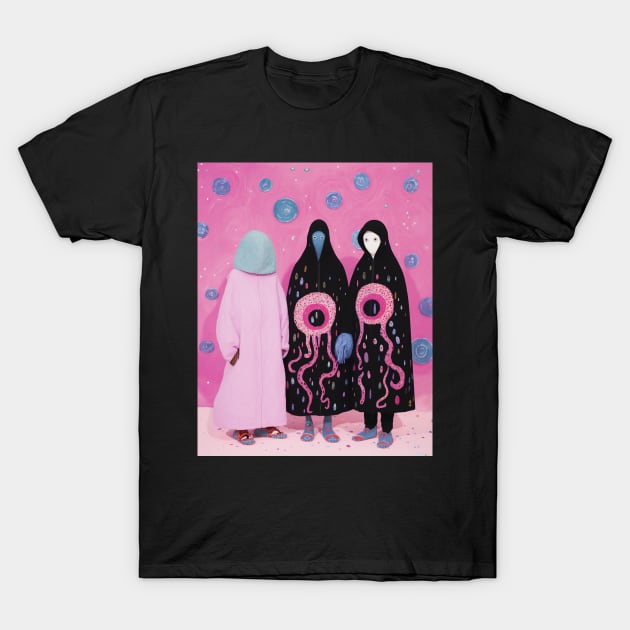 Weird Pink Ghoul Art - Unusual Weirdcore  Illustration T-Shirt by Soulphur Media